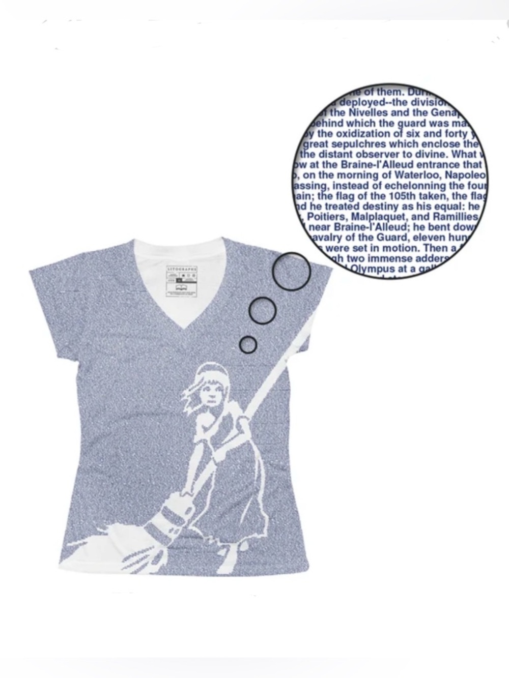 NWOT Litographs Les Misérables V-Neck Tee Shirt M